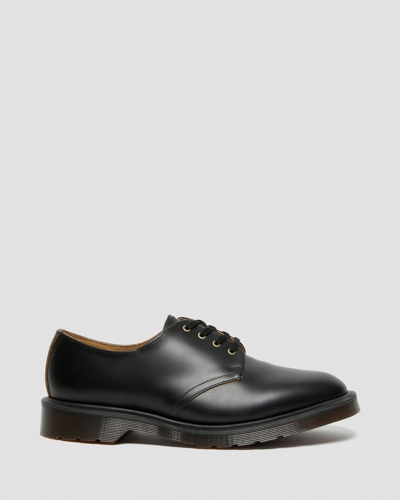 Dr Martin Martens Smiths Vintage Smooth Leather Dress Shoes (Valentine Smooth) Shoes Black | HX96-E3UJ