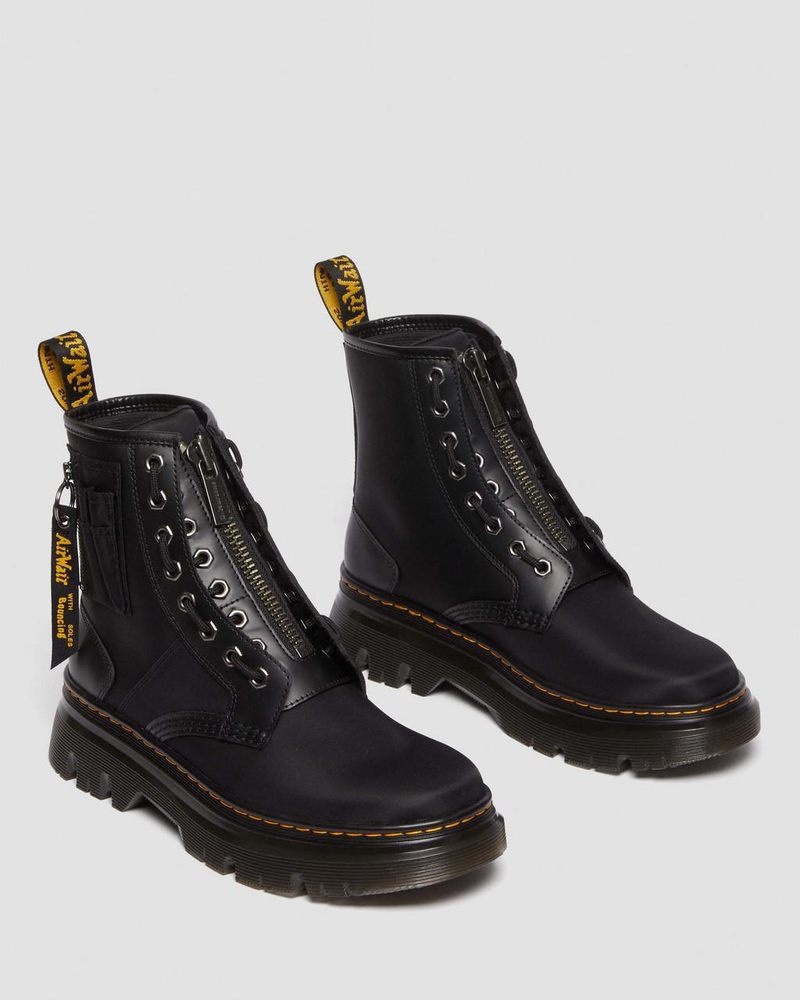 Dr Martin Martens Tarik Alpha Industries Leather & Nylon Utility Boots Boots Black | WX86-P5XL