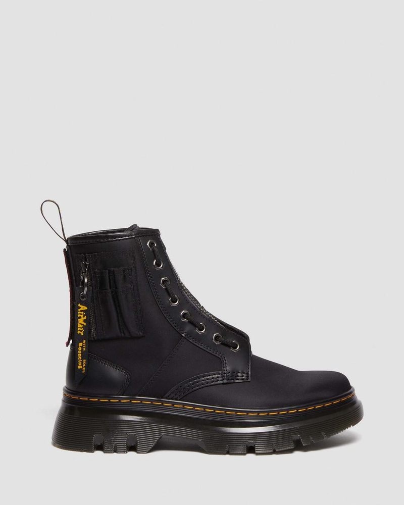 Dr Martin Martens Tarik Alpha Industries Leather & Nylon Utility Boots Boots Black | WX86-P5XL