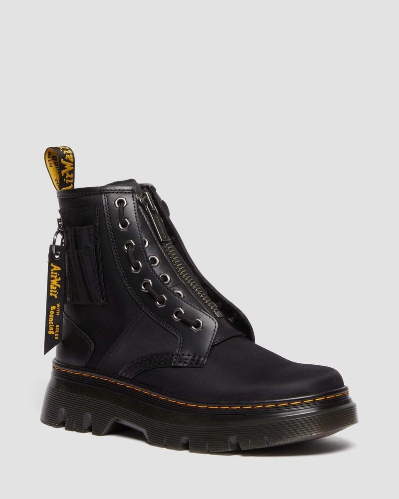 Dr Martin Martens Tarik Alpha Industries Leather & Nylon Utility Boots Boots Black | WX86-P5XL