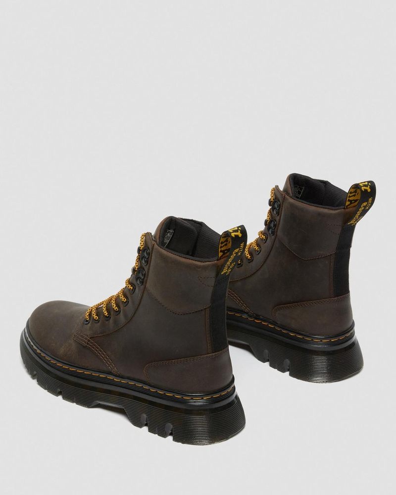 Dr Martin Martens Tarik Crazy Horse Leather Utility Boots (Crazy Horse) Boots Dark Brown | ZW92-K0PN