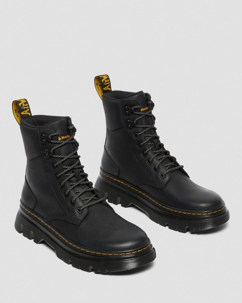 Dr Martin Martens Tarik Wyoming Leather Utility Boots (Wyoming) Boots Black | AV24-R8ER