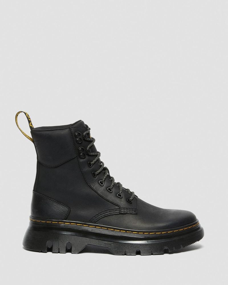 Dr Martin Martens Tarik Wyoming Leather Utility Boots (Wyoming) Boots Black | AV24-R8ER