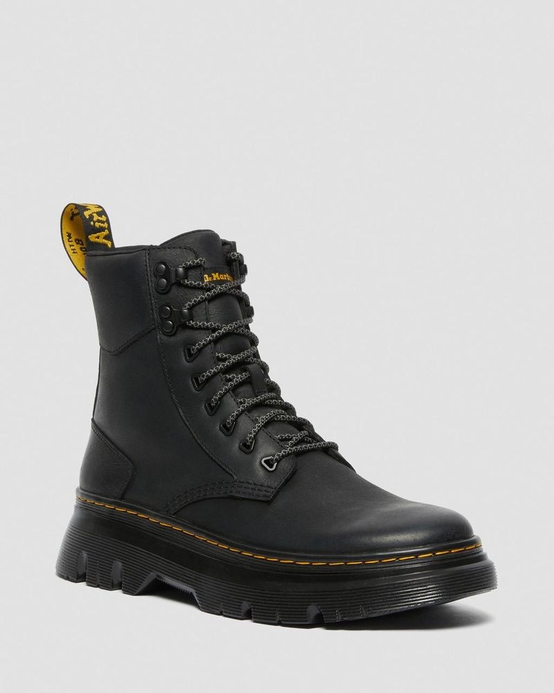 Dr Martin Martens Tarik Wyoming Leather Utility Boots (Wyoming) Boots Black | AV24-R8ER