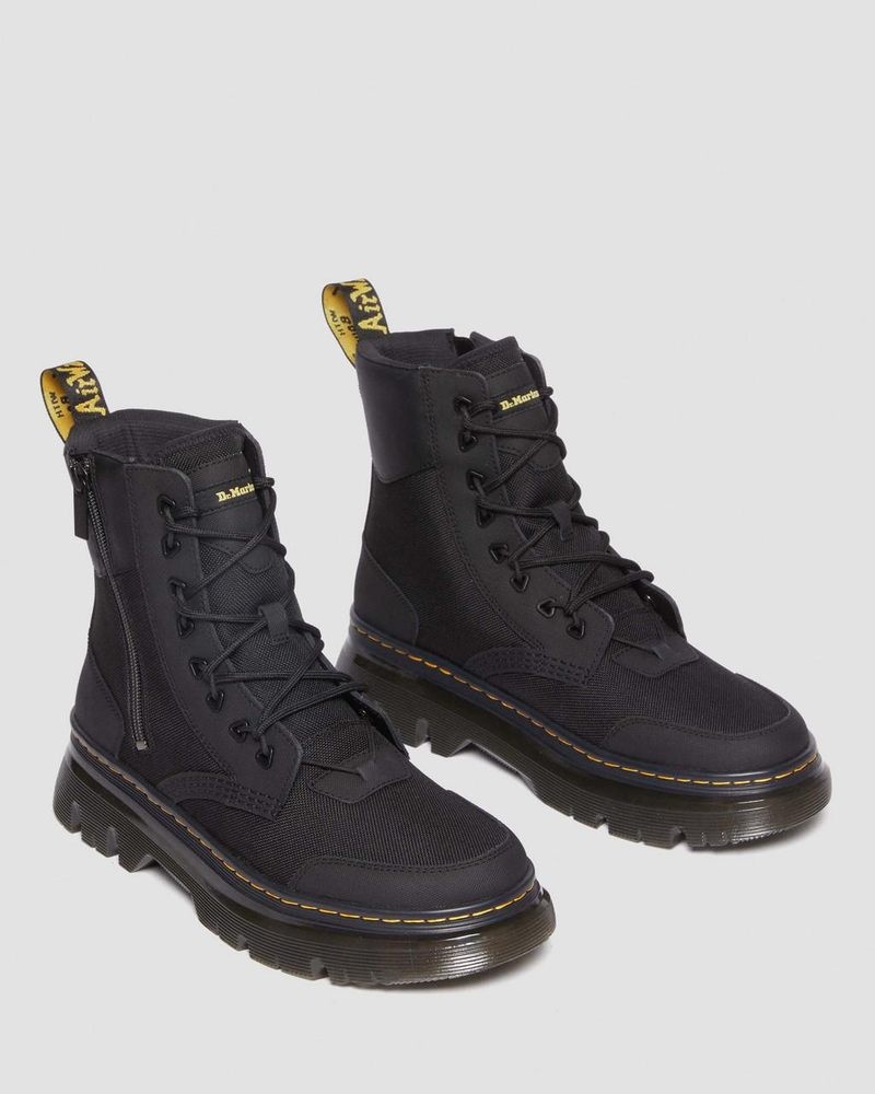 Dr Martin Martens Tarik Zip Poly & Leather Utility Boots (Ajax + Extra Tough 50/50 + Hydro) Boots Black | KS97-V0FW