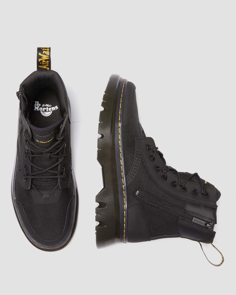 Dr Martin Martens Tarik Zip Poly & Leather Utility Boots (Ajax + Extra Tough 50/50 + Hydro) Boots Black | KS97-V0FW