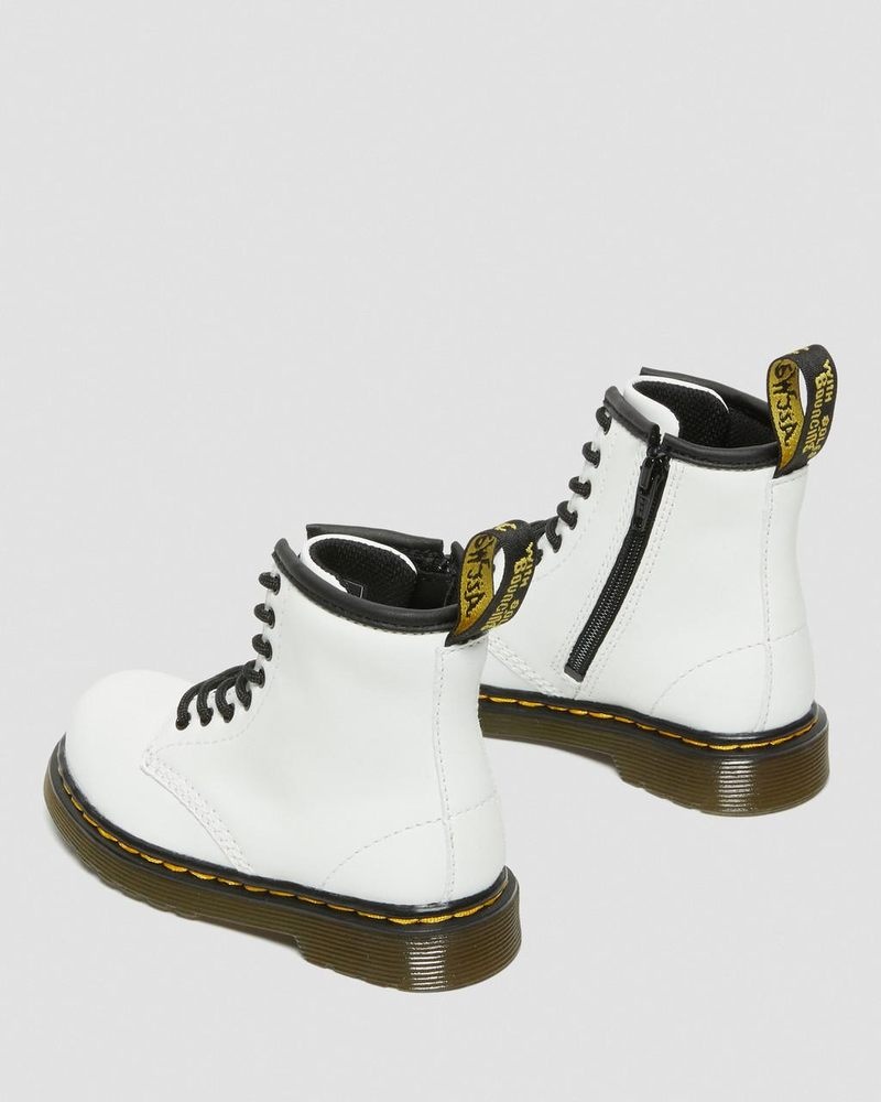 Dr Martin Martens Toddler 1460 Leather Lace Up Boots (Romario) Boots White | XX20-E8XY