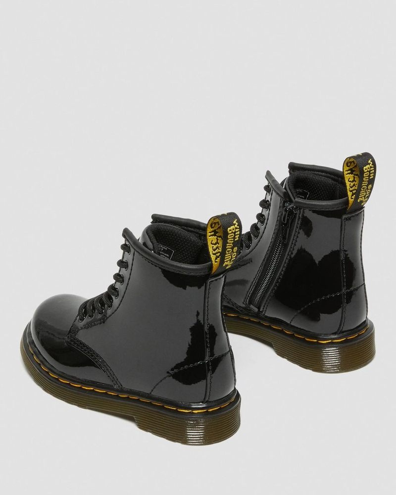 Dr Martin Martens Toddler 1460 Patent Leather Lace Up Boots (Patent Leather) Boots Black | PB03-W2KQ