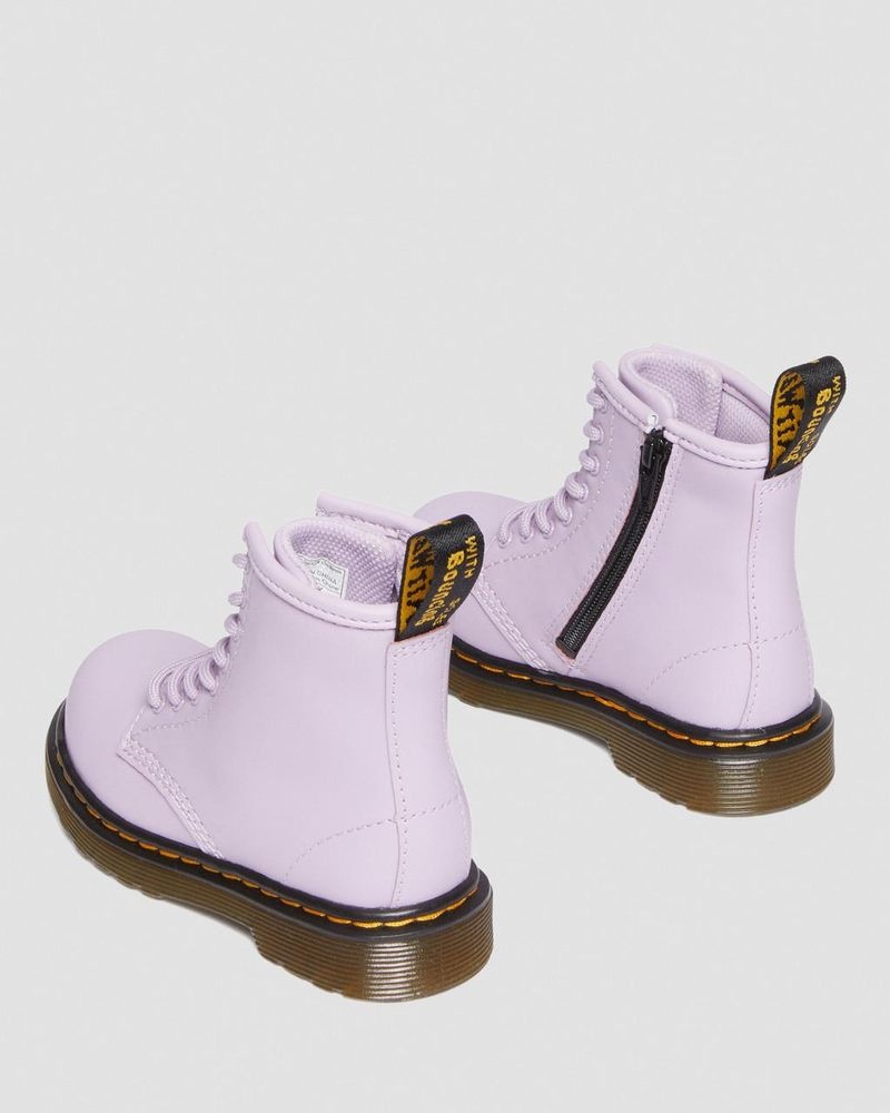 Dr Martin Martens Toddler 1460 Softy T Leather Lace Up Boots (Softy T) Boots Lilac | WS72-A7GQ