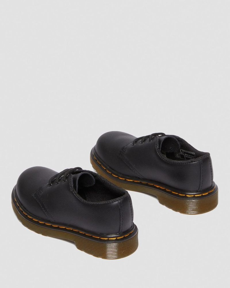 Dr Martin Martens Toddler 1461 Softy T Leather Oxford Shoes (Softy T) Shoes Black | UD66-B8PO