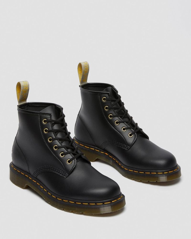 Dr Martin Martens Vegan 101 Felix Ankle Boots (Felix Rub Off) Boots Black | KX89-S7TP