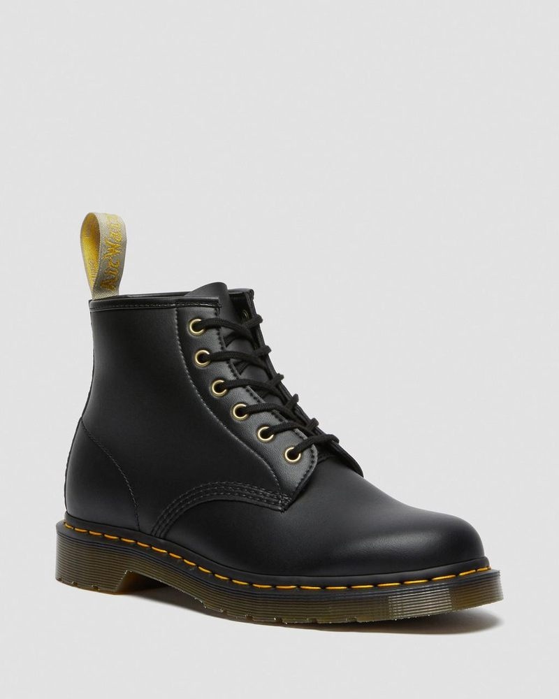 Dr Martin Martens Vegan 101 Felix Ankle Boots (Felix Rub Off) Boots Black | KX89-S7TP