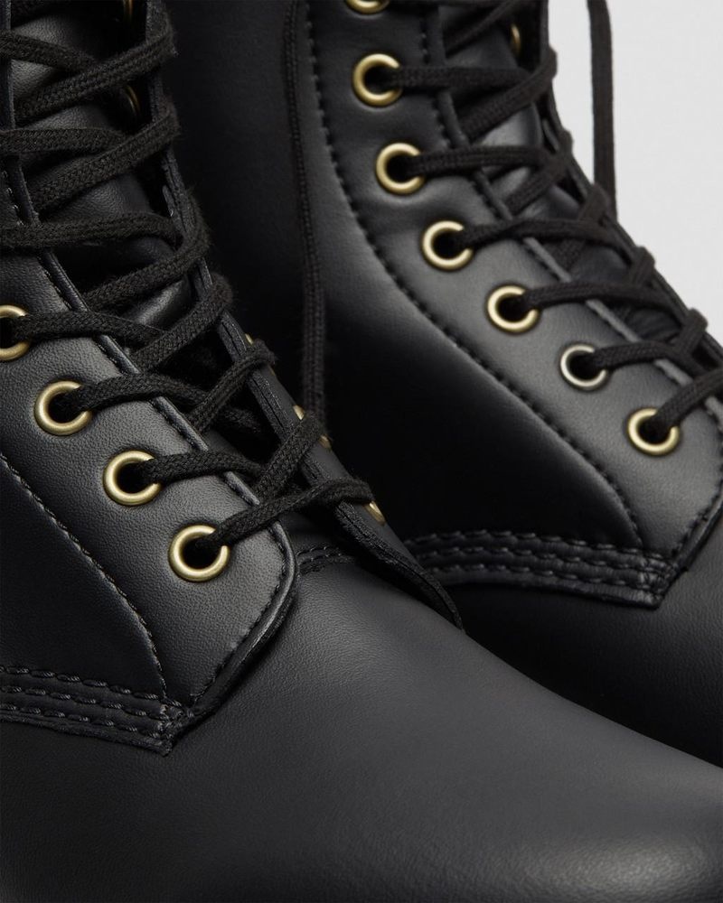 Dr Martin Martens Vegan 1460 Felix Lace Up Boots (Felix Rub Off) Boots Black | TR63-O4VI