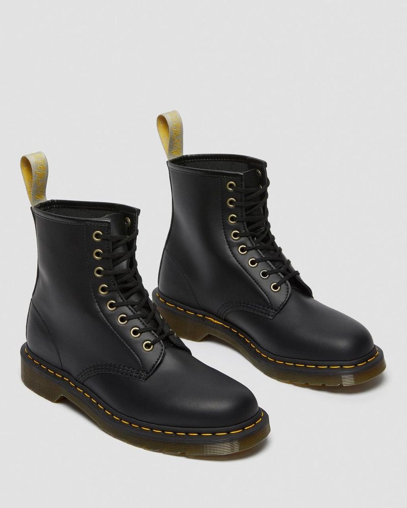 Dr Martin Martens Vegan 1460 Felix Lace Up Boots (Felix Rub Off) Boots Black | TR63-O4VI