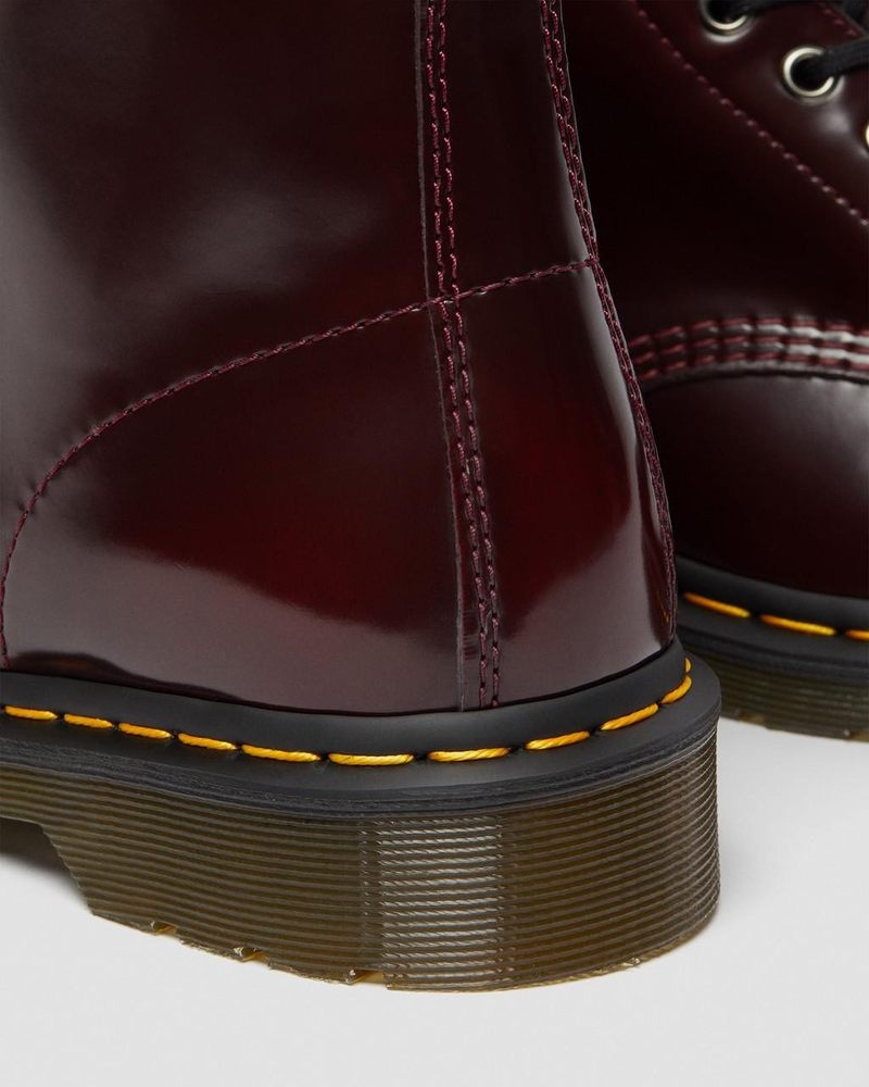 Dr Martin Martens Vegan 1460 Lace Up Boots (Oxford Rub Off) Boots Cherry Red | EU17-I9CP