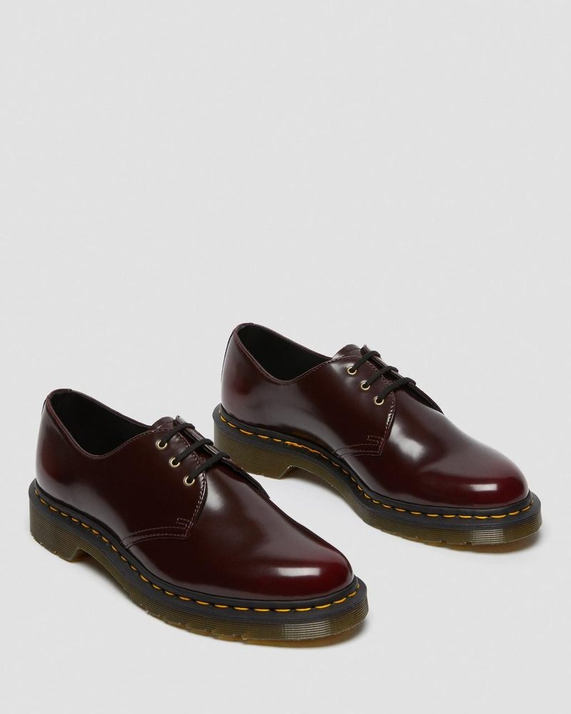 Dr Martin Martens Vegan 1461 Oxford Shoes (Oxford Rub Off) Shoes Cherry Red | BW33-B6XR