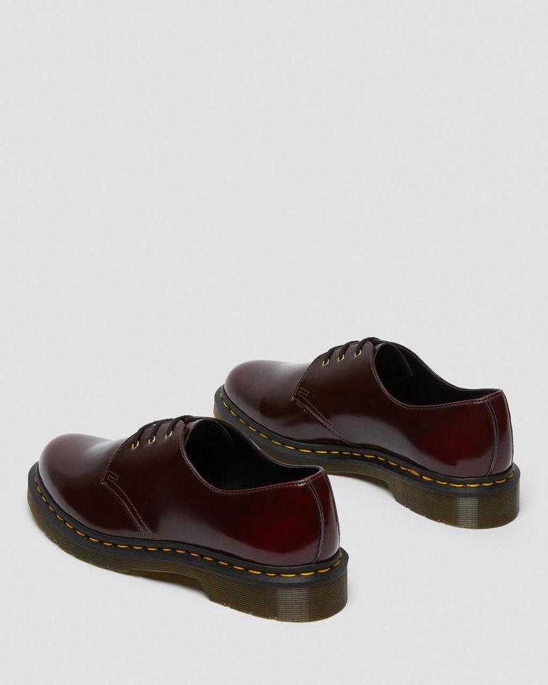 Dr Martin Martens Vegan 1461 Oxford Shoes (Oxford Rub Off) Shoes Cherry Red | BW33-B6XR