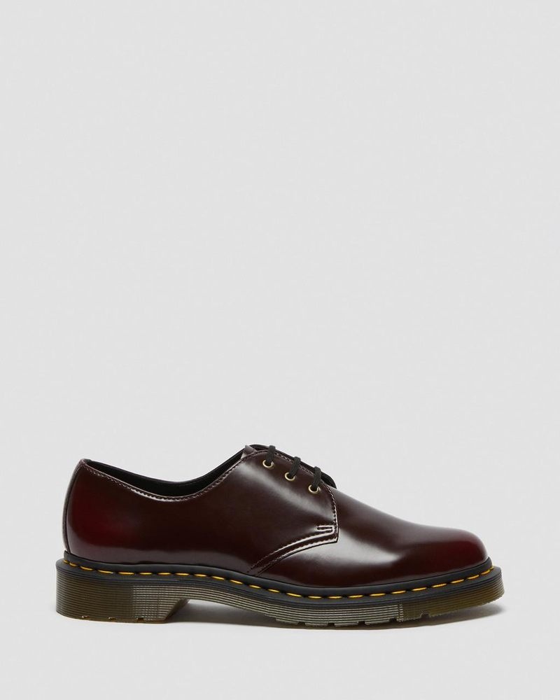 Dr Martin Martens Vegan 1461 Oxford Shoes (Oxford Rub Off) Shoes Cherry Red | BW33-B6XR