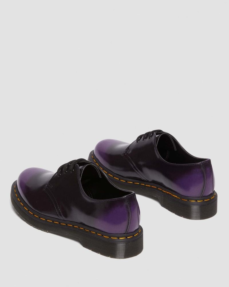 Dr Martin Martens Vegan 1461 Oxford Shoes (Oxford Rub Off) Shoes Black/rich Purple | MA49-I9FX