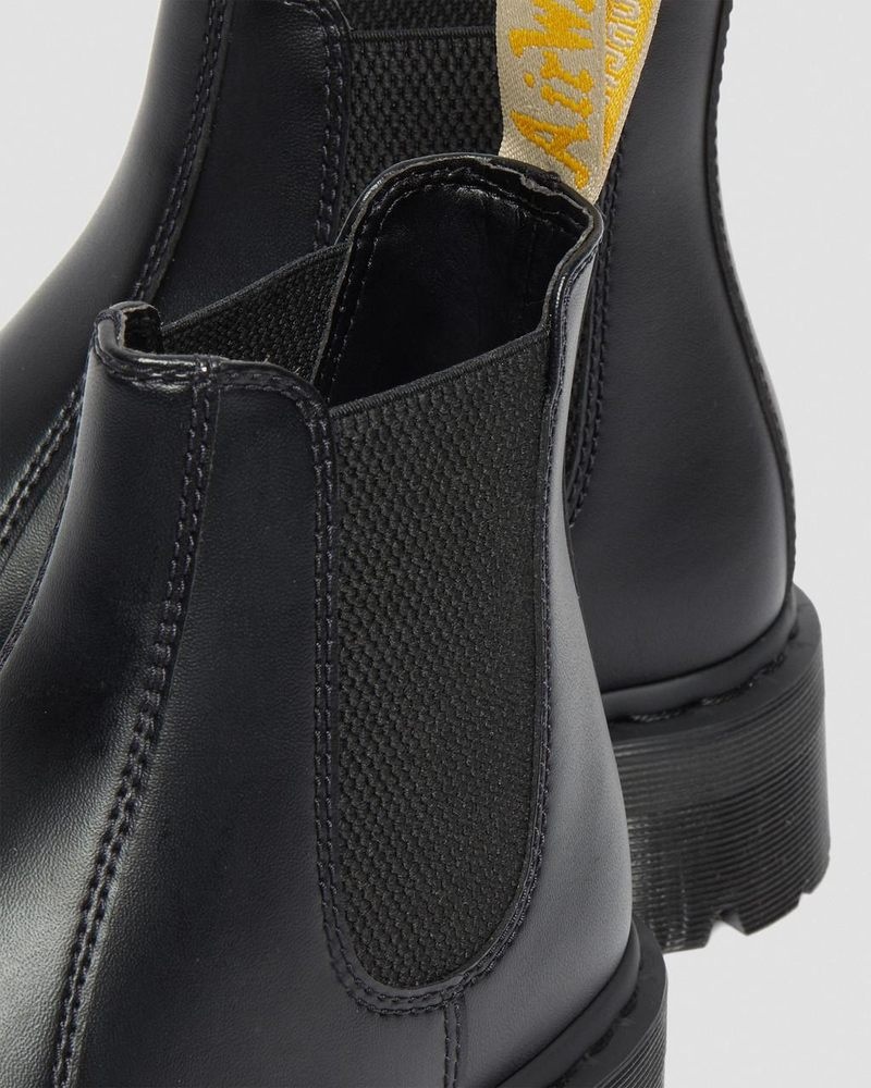 Dr Martin Martens Vegan 2976 Felix Platform Chelsea Boots (Felix Rub Off) Platforms Boots Black | PT27-E1CO