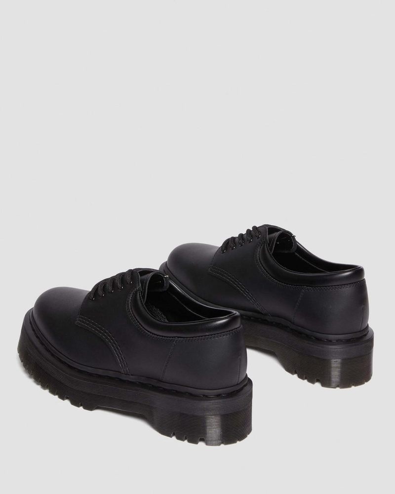 Dr Martin Martens Vegan 8053 Felix Platform Casual Shoes (Felix Rub Off) Platforms Black | SH67-K4JY