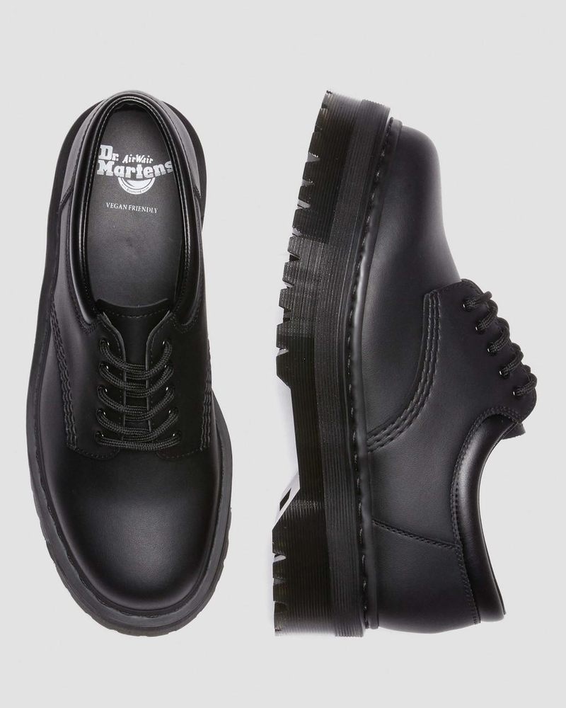 Dr Martin Martens Vegan 8053 Felix Platform Casual Shoes (Felix Rub Off) Platforms Black | SH67-K4JY