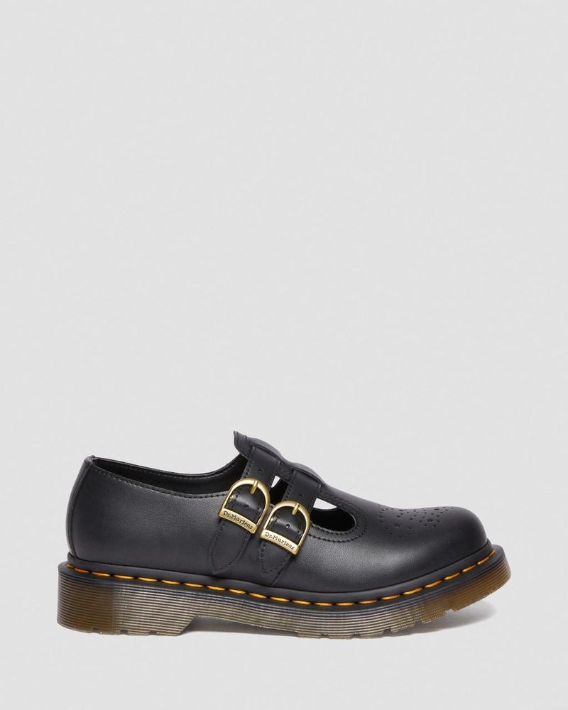 Dr Martin Martens Vegan 8065 Felix Mary Jane Shoes (Felix Rub Off) Shoes Black | VA08-M0WL