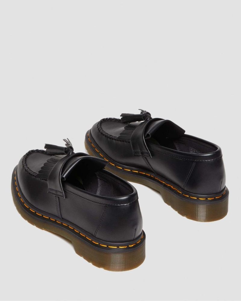 Dr Martin Martens Vegan Adrian Felix Tassel Loafers (Felix Rub Off) Shoes Black | FF12-E6PB