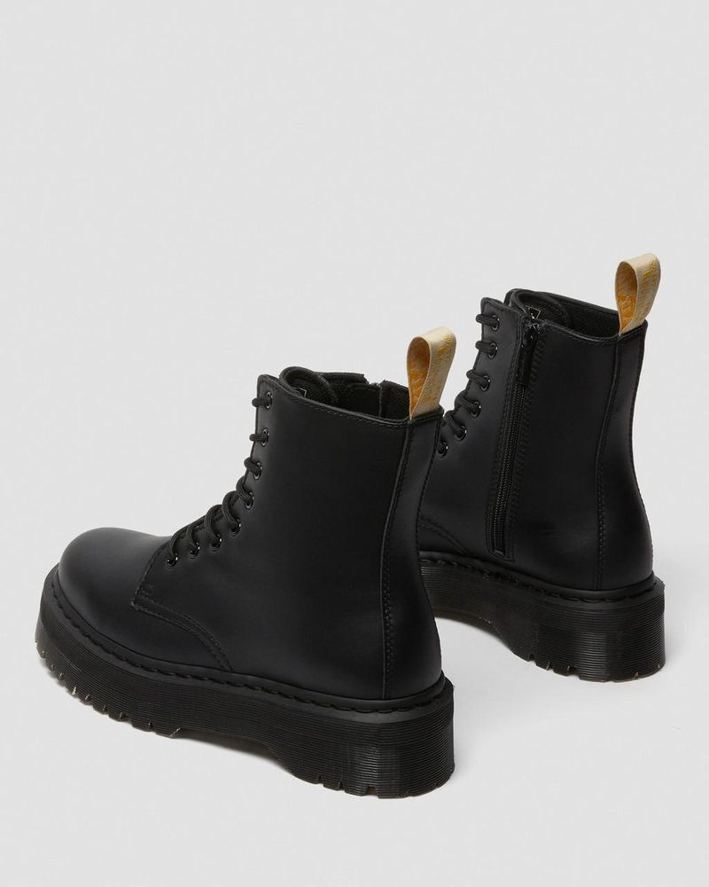 Dr Martin Martens Vegan Jadon II Boot Mono Platforms (Felix Rub Off) Platforms Boots Black | YC31-N9BI