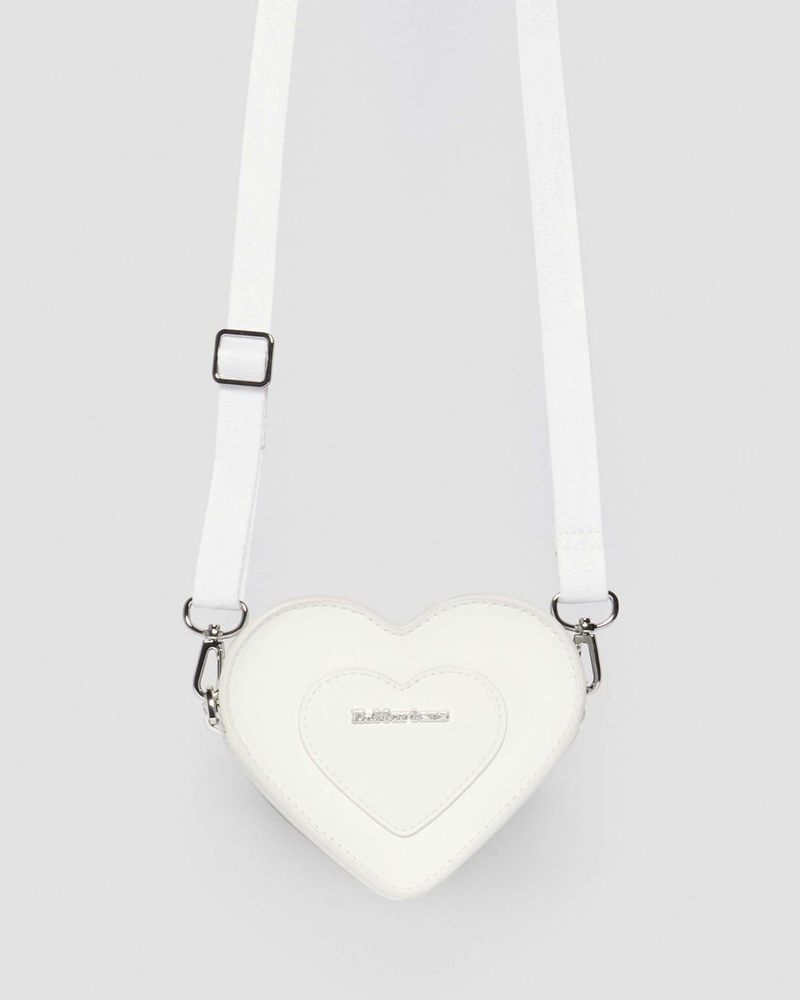 Dr Martin Martens Vegan Mini Heart Shaped Bag (Kemble Pu) Bags & Backpacks White | DA72-T9JC