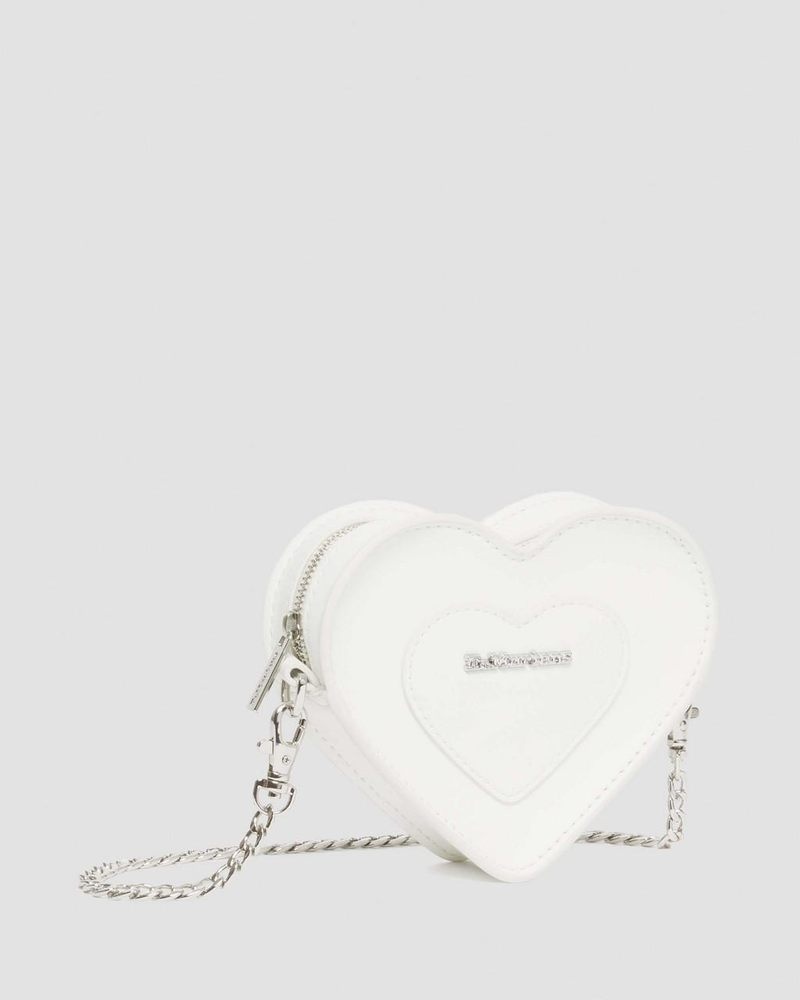 Dr Martin Martens Vegan Mini Heart Shaped Bag (Kemble Pu) Bags & Backpacks White | DA72-T9JC