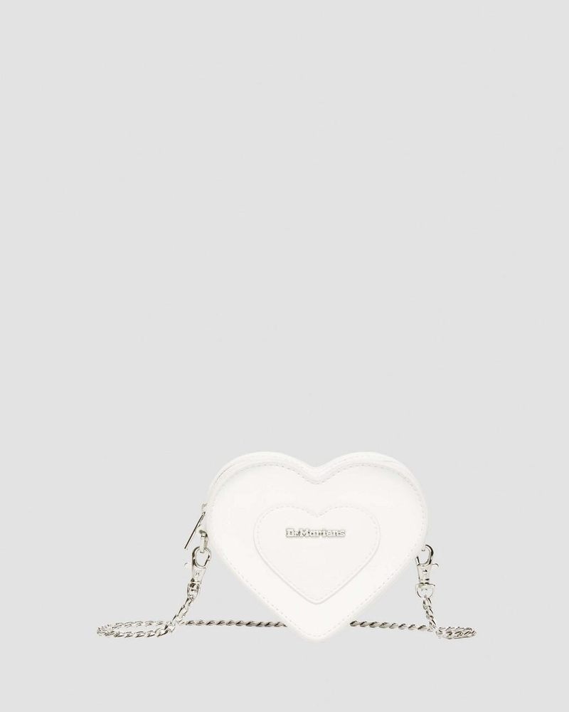 Dr Martin Martens Vegan Mini Heart Shaped Bag (Kemble Pu) Bags & Backpacks White | DA72-T9JC