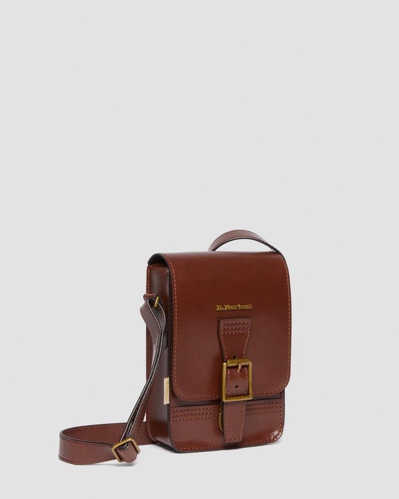 Dr Martin Martens Vegan Norfolk Vertical Crossbody Bag (Norfolk Vegan) Bags & Backpacks Tan | WA73-F2QK