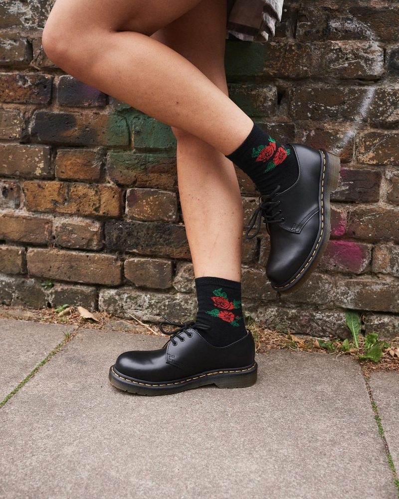 Dr Martin Martens Vonda Organic Cotton Blend Short Socks (Organic Cotton Blend) Socks Black | EB83-U2JW