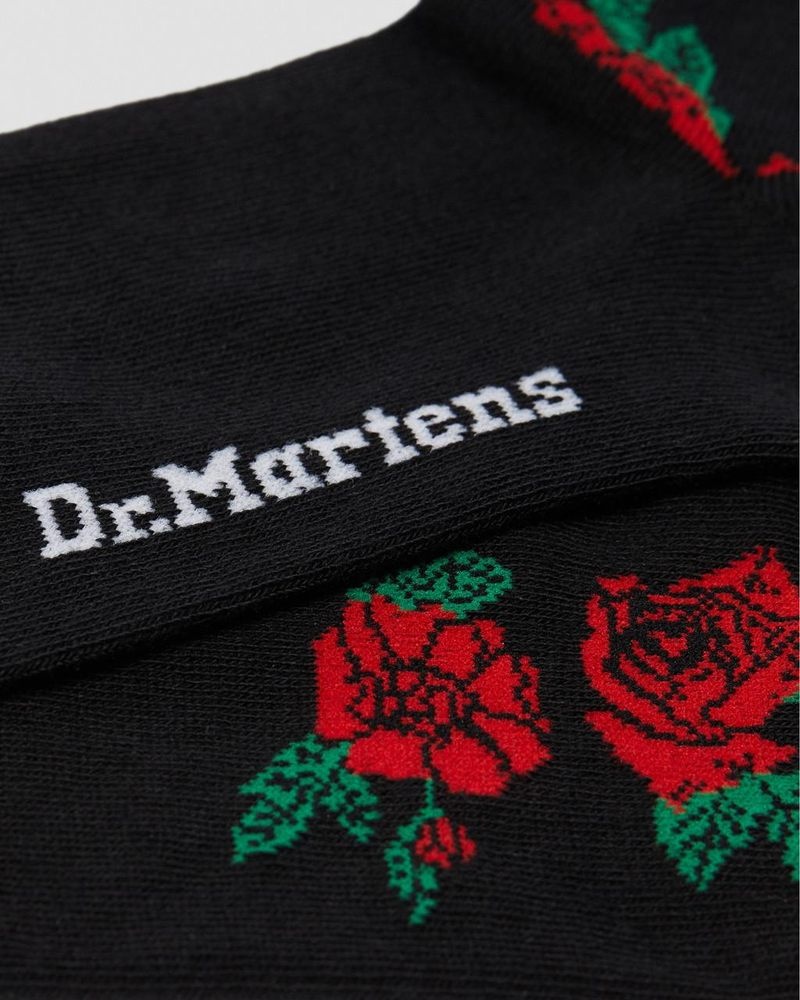 Dr Martin Martens Vonda Organic Cotton Blend Short Socks (Organic Cotton Blend) Socks Black | EB83-U2JW