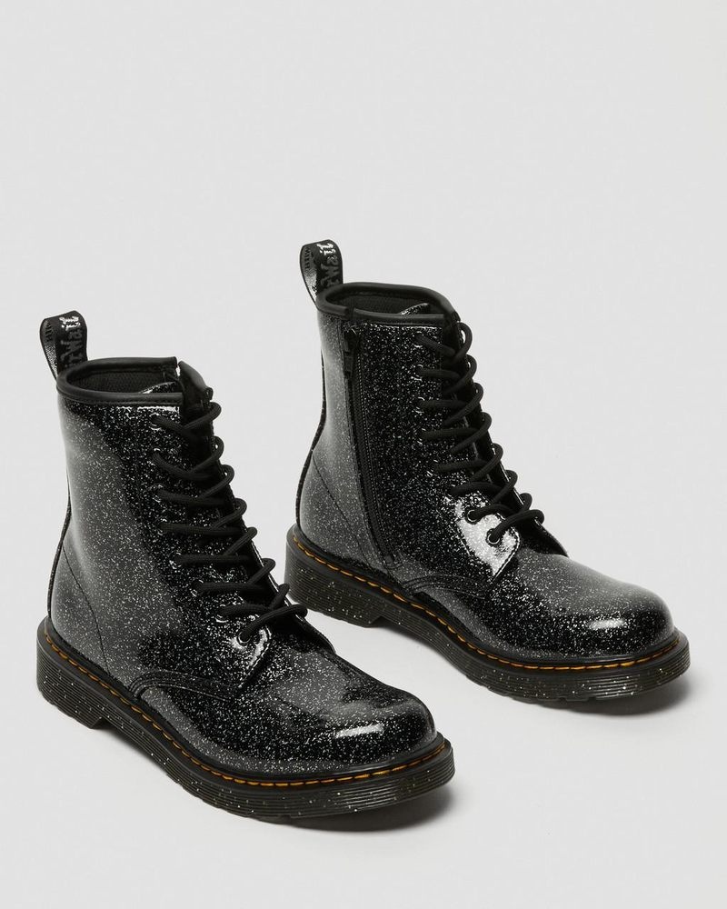 Dr Martin Martens Youth 1460 Glitter Lace Up Boots (Cosmic Glitter) Boots Black | GW27-U8HE