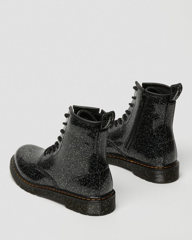 Dr Martin Martens Youth 1460 Glitter Lace Up Boots (Cosmic Glitter) Boots Black | GW27-U8HE