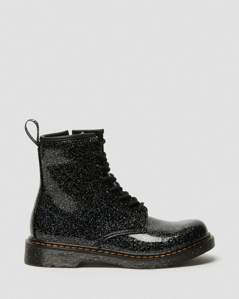 Dr Martin Martens Youth 1460 Glitter Lace Up Boots (Cosmic Glitter) Boots Black | GW27-U8HE