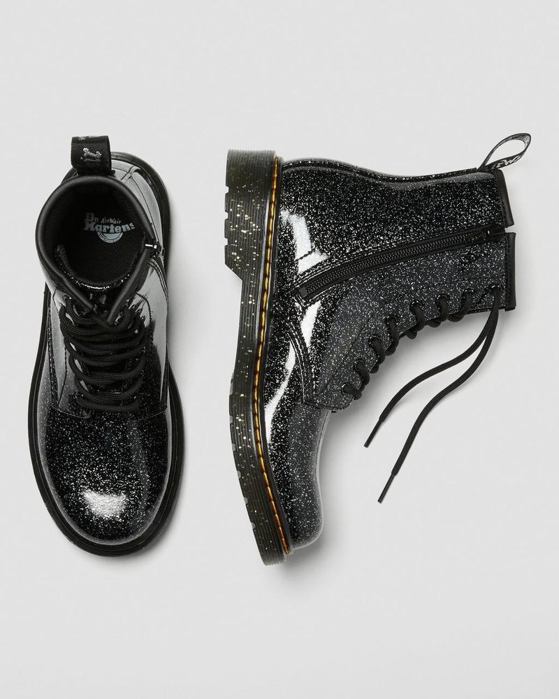 Dr Martin Martens Youth 1460 Glitter Lace Up Boots (Cosmic Glitter) Boots Black | GW27-U8HE