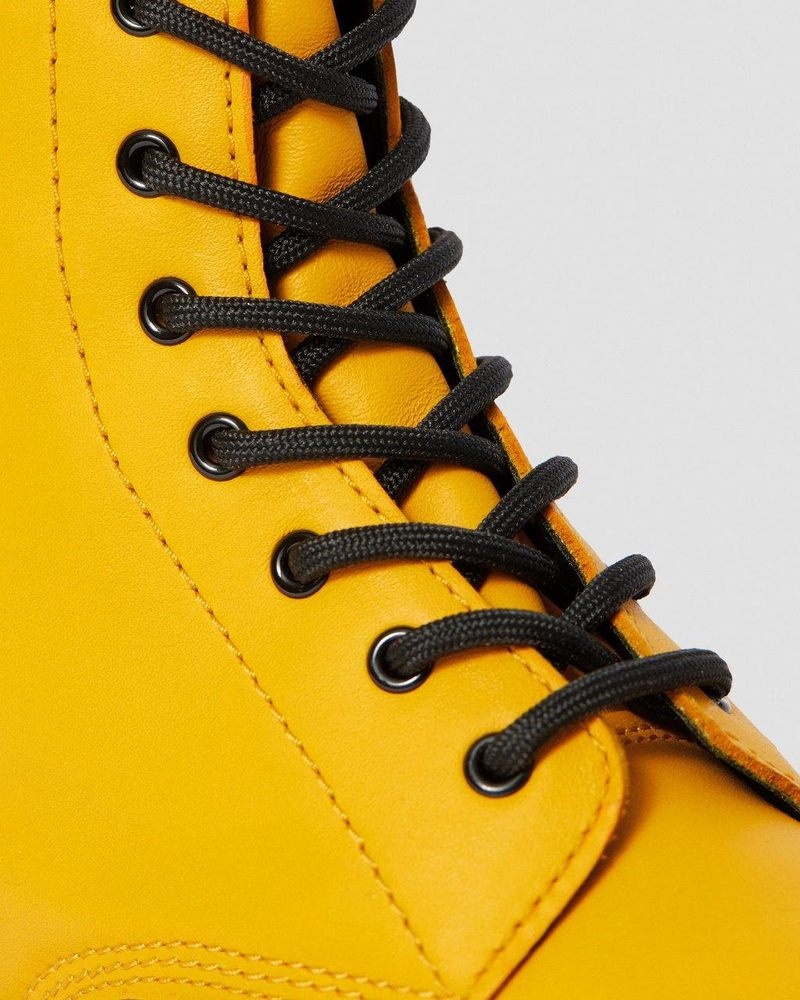 Dr Martin Martens Youth 1460 Leather Lace Up Boots (Romario) Boots Yellow | HC47-H3PS