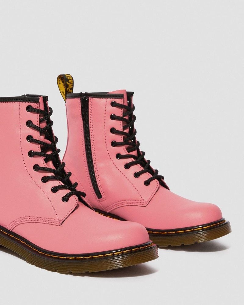 Dr Martin Martens Youth 1460 Leather Lace Up Boots (Romario) Boots Acid Pink | UU29-X4IG