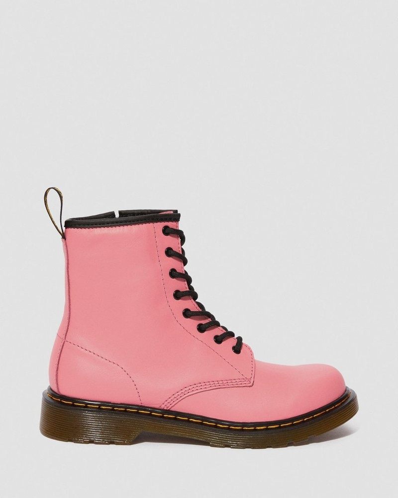 Dr Martin Martens Youth 1460 Leather Lace Up Boots (Romario) Boots Acid Pink | UU29-X4IG