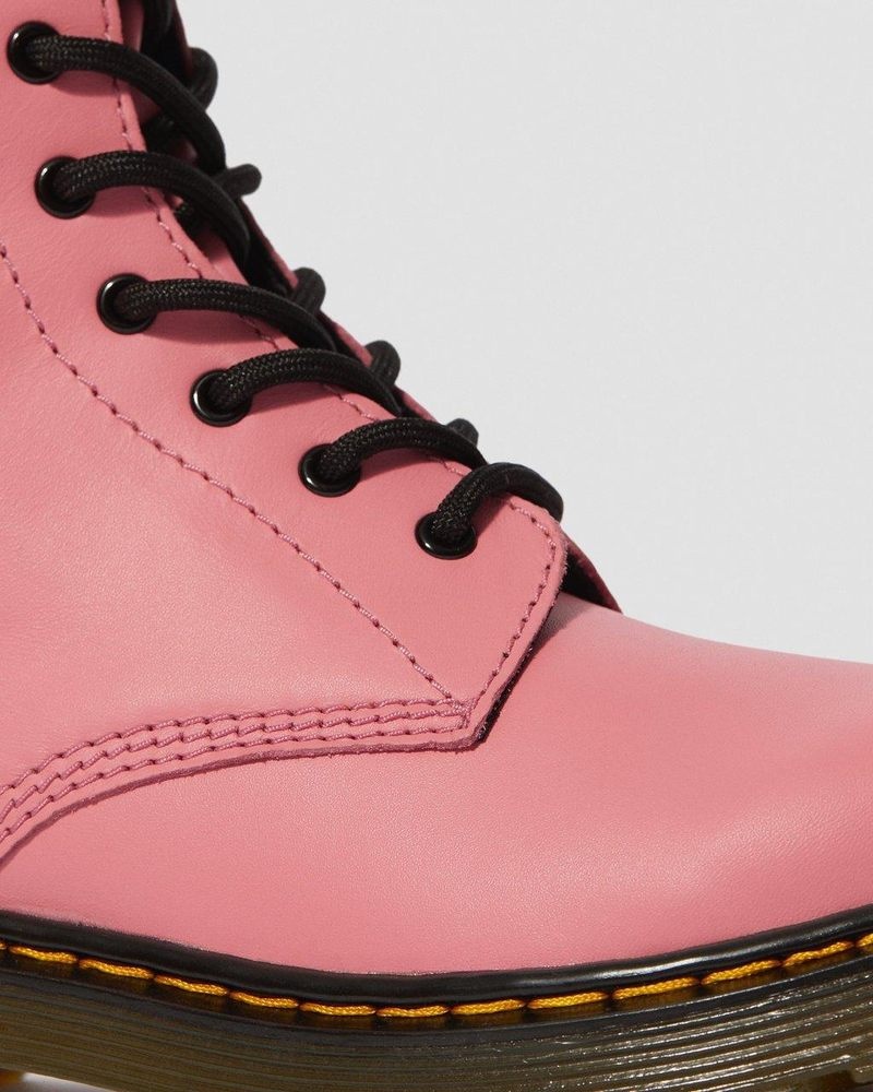 Dr Martin Martens Youth 1460 Leather Lace Up Boots (Romario) Boots Acid Pink | UU29-X4IG