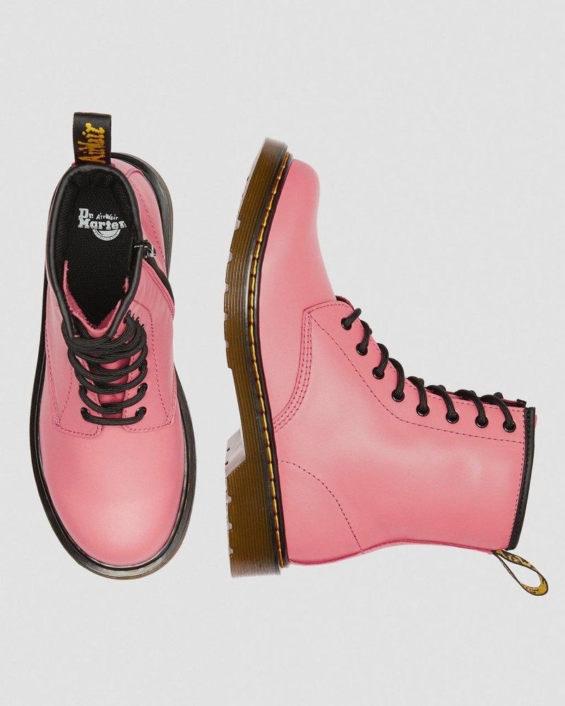 Dr Martin Martens Youth 1460 Leather Lace Up Boots (Romario) Boots Acid Pink | UU29-X4IG