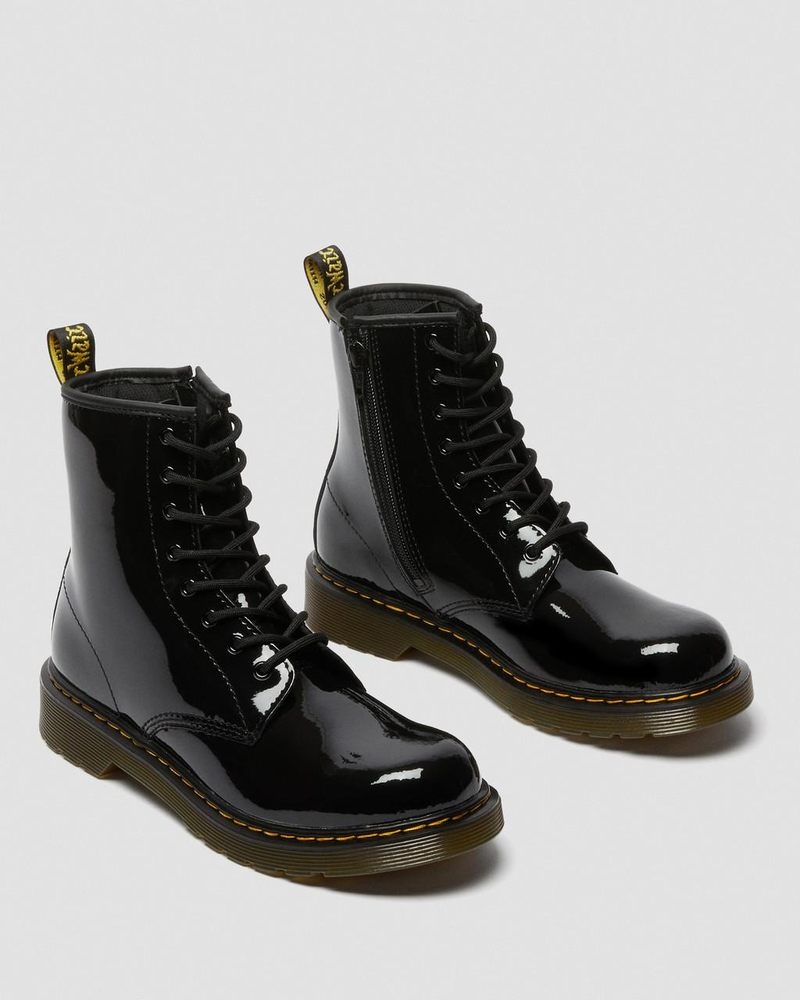 Dr Martin Martens Youth 1460 Patent Leather Lace Up Boots (Patent Leather) Boots Black | KJ70-U5UE