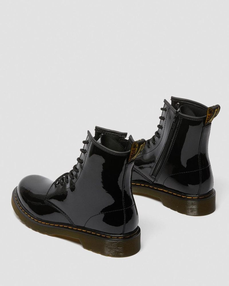 Dr Martin Martens Youth 1460 Patent Leather Lace Up Boots (Patent Leather) Boots Black | KJ70-U5UE