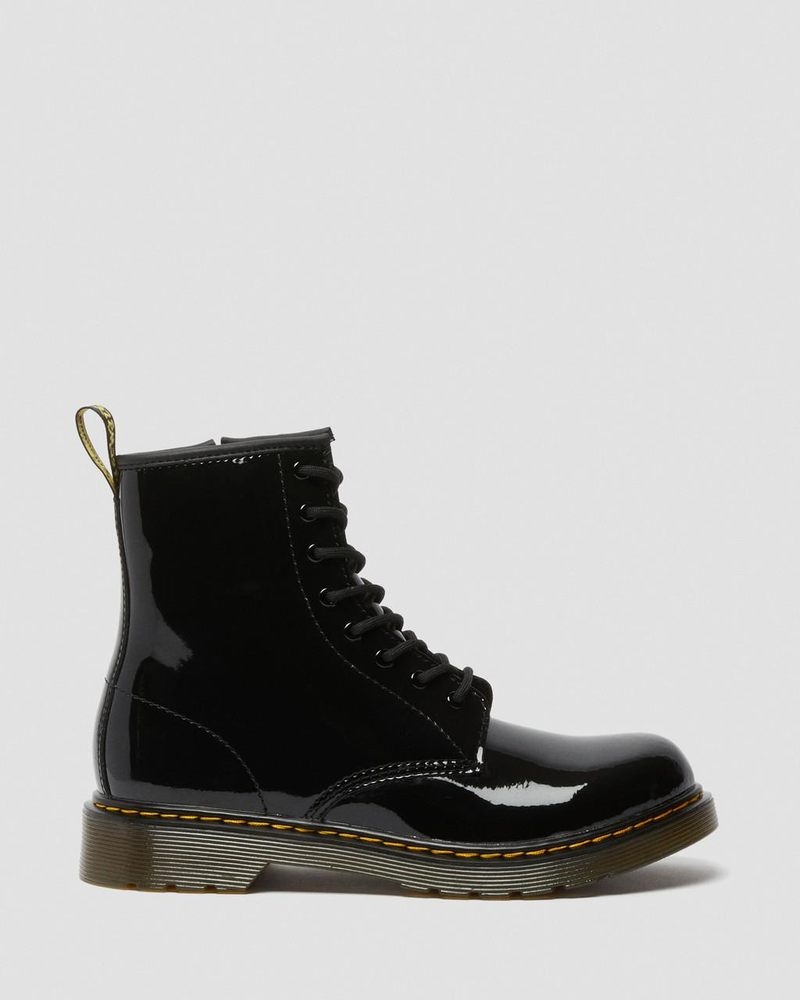 Dr Martin Martens Youth 1460 Patent Leather Lace Up Boots (Patent Leather) Boots Black | KJ70-U5UE