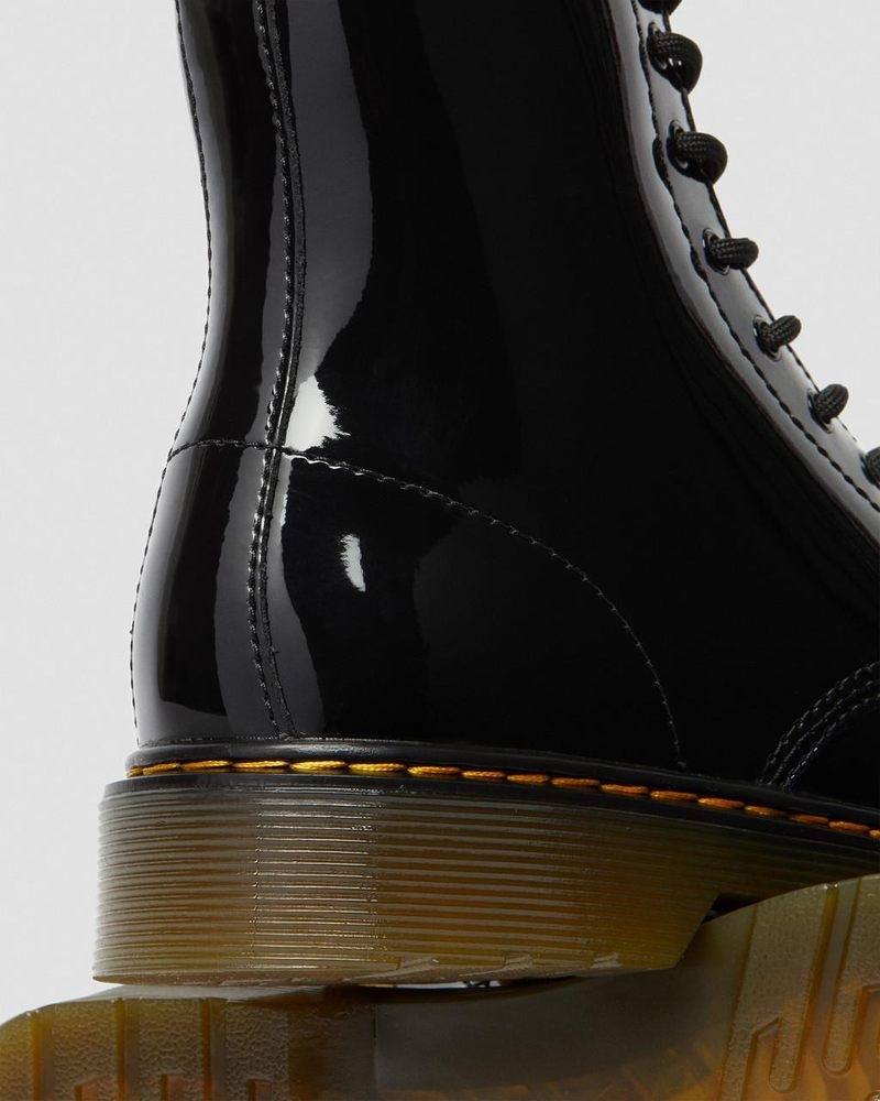 Dr Martin Martens Youth 1460 Patent Leather Lace Up Boots (Patent Leather) Boots Black | KJ70-U5UE