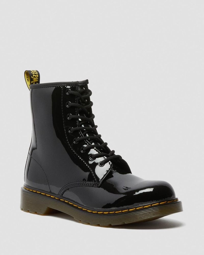 Dr Martin Martens Youth 1460 Patent Leather Lace Up Boots (Patent Leather) Boots Black | KJ70-U5UE