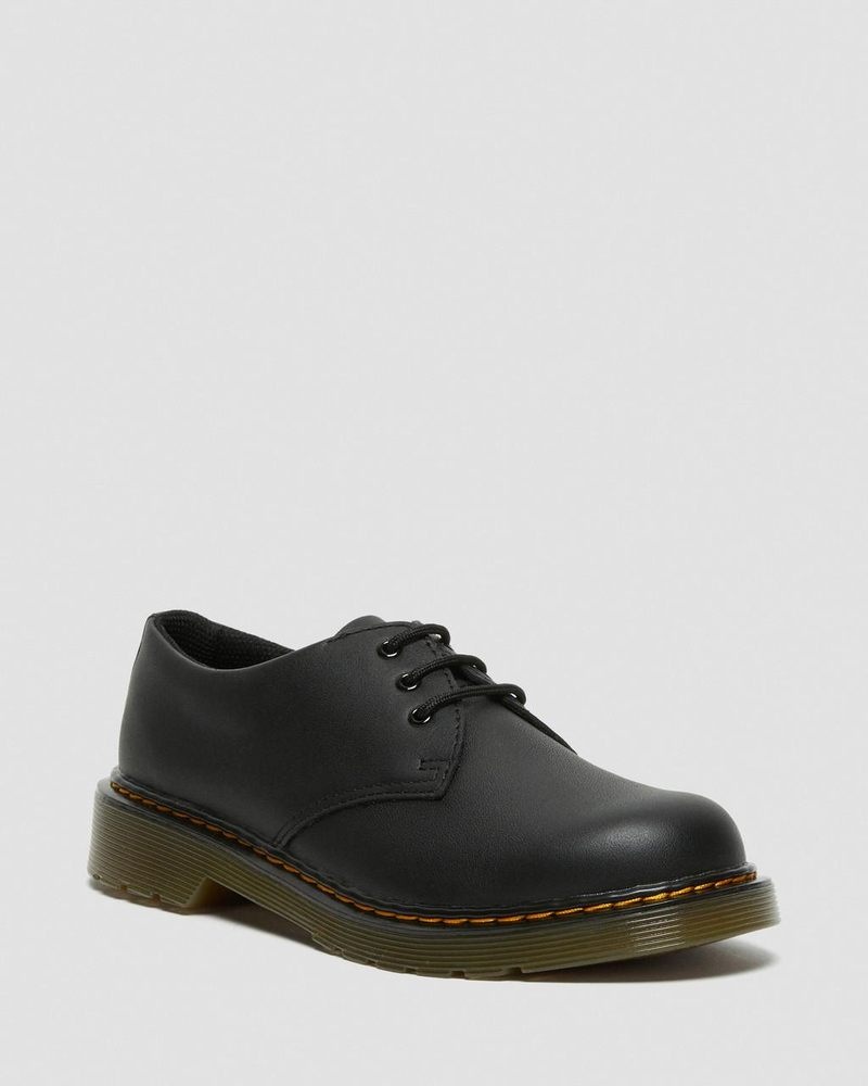 Dr Martin Martens Youth 1461 Softy T Leather Shoes (Softy T) Shoes Black | RV15-I9IY